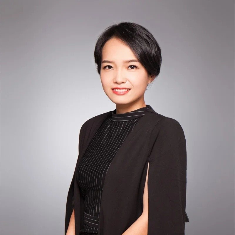 Woman in black outfit